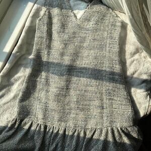 Precious Drop Waist Tweed Sleeveless Dress